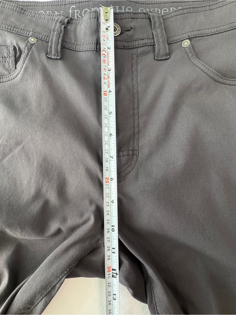 prAna Men's Slim Fit Breathe Pants Charcoal 34x32 Hiking Travel - Picture 8 of 10